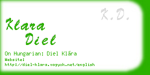 klara diel business card